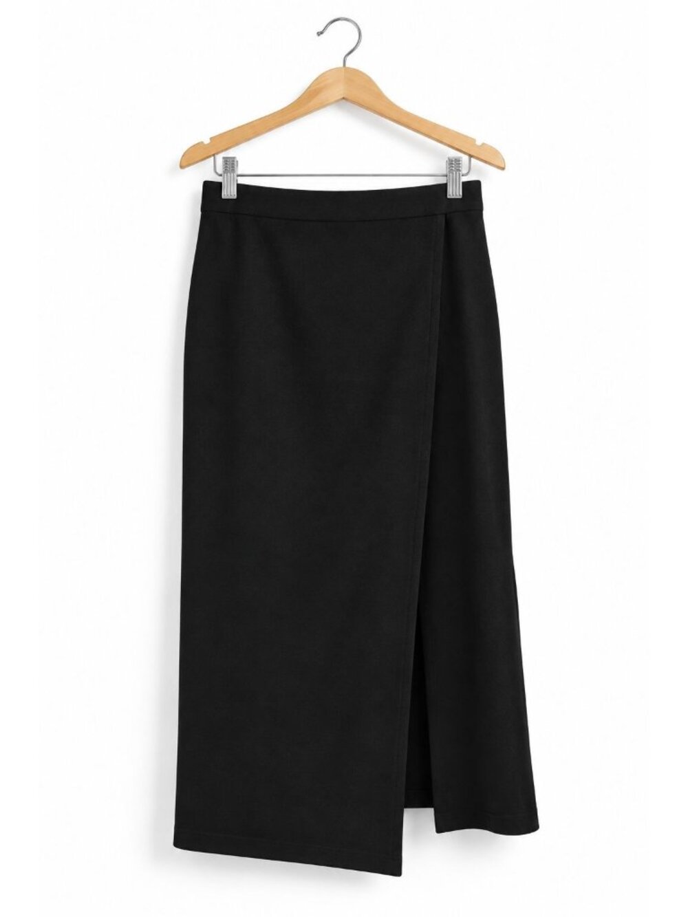 Betabrand The Sassiest Pants Women's Medium Petite Black Skirt Overlay Capri NIB